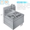Amgood Stainless Steel Hands Free Wall Mounted Hand Sink 17 in. x 15 in. with double knee valves and faucet SINK HS-17KV-Z - alternate 2